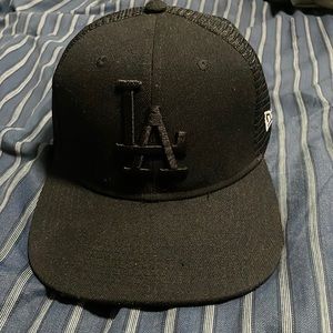 Dodger hat all black